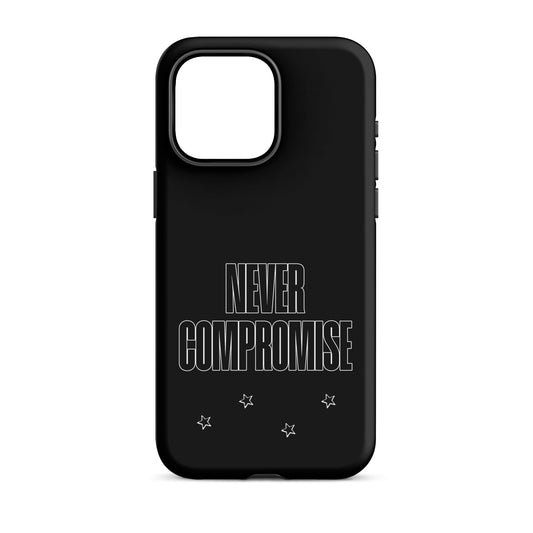 Never Compromise - (Black) Quoted iPhone Case