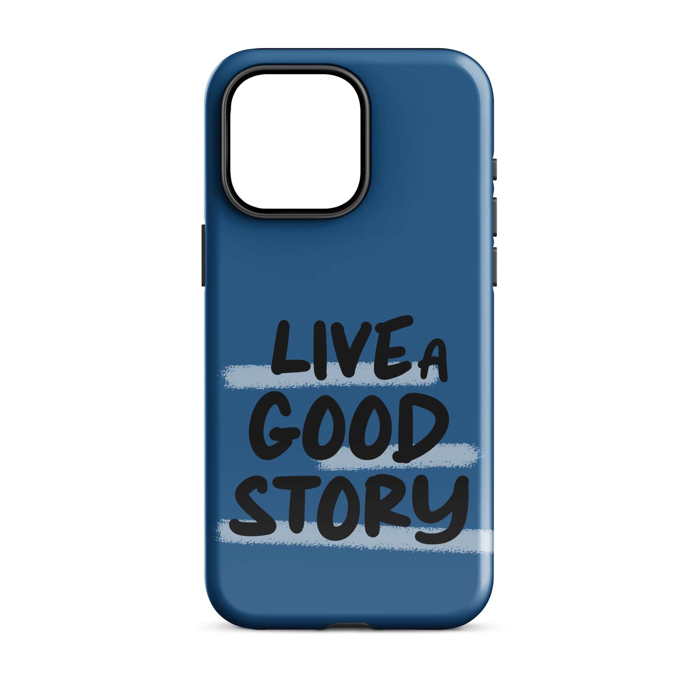 Live A Good Story - (Navy) Quoted iPhone Case