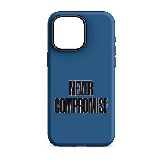 Never Compromise - (Light Navy) Quoted iPhone Case