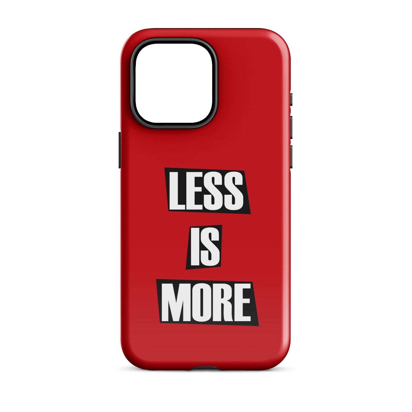 Less Is More - Bordered (Red) Quoted iPhone Case