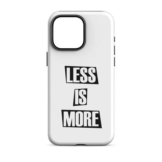 Less Is More - Bordered (White) Quoted iPhone Case