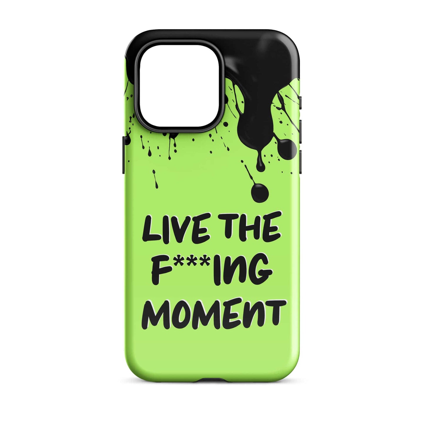 Live The F***ing Moment - (Lime Green) Quoted iPhone Case