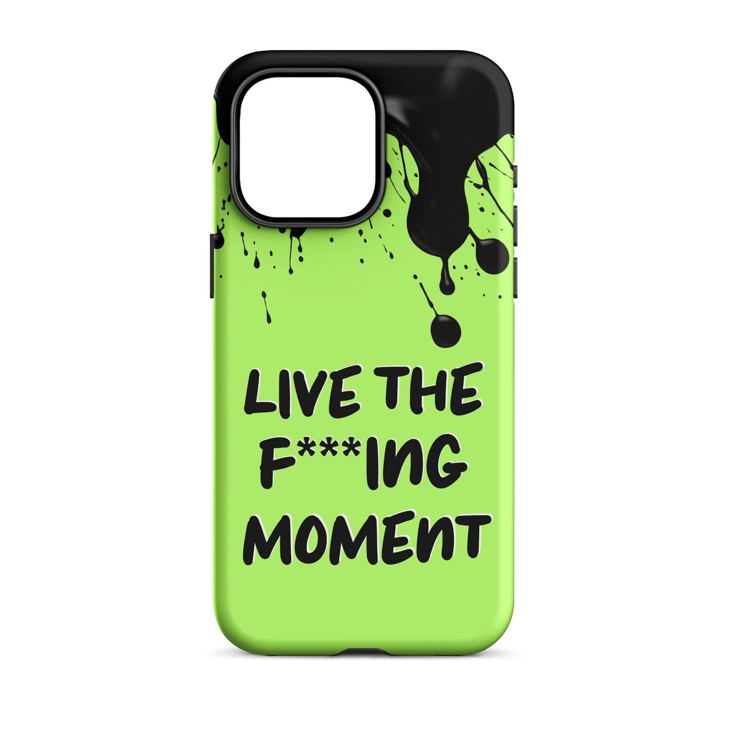 Live The F***ing Moment - (Lime Green) Quoted iPhone Case